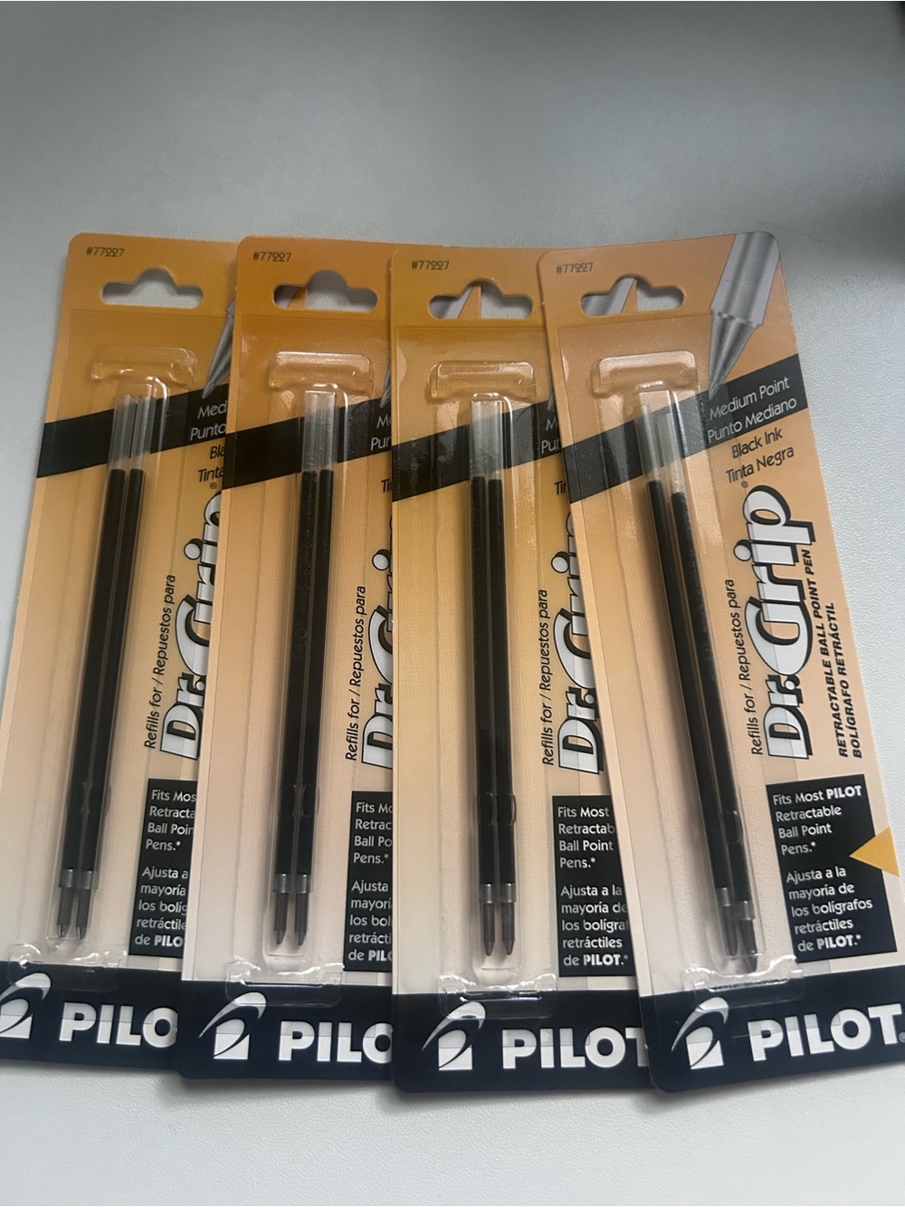 4 pack Pilot Dr. Grip Ballpoint Ink 2/pack Pen Black (77227